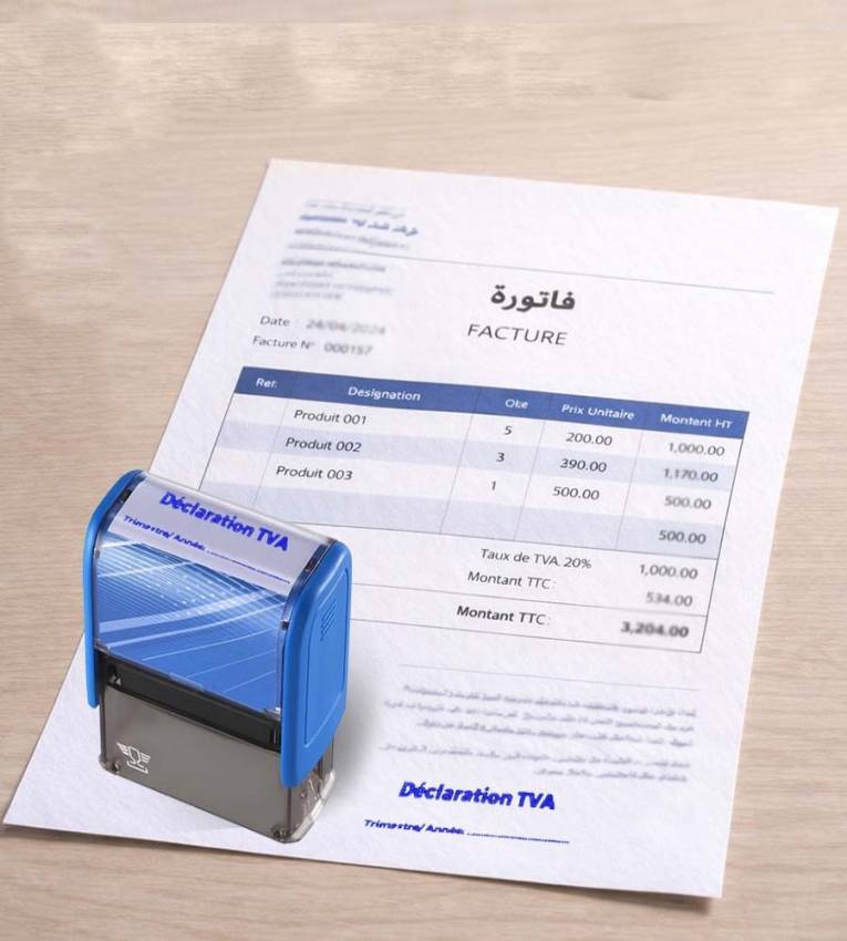 Tampon prêt – Déclaration TVA Trimestre / Année